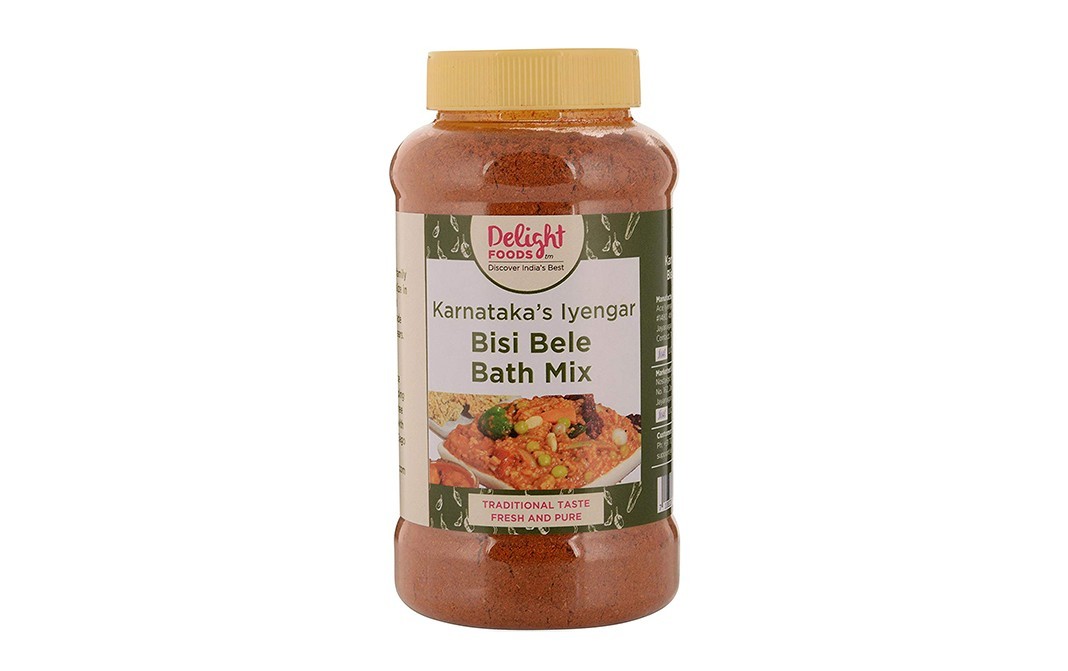 Delight Foods Karnataka's Iyengar Bisi Bele Bath Mix   Plastic Jar  250 grams